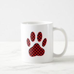Dog Paw Print mit Herz Tasse