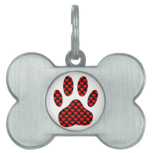 Dog Paw Print mit Herz Tiermarke