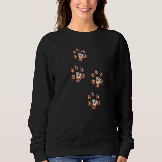 Dog Paw Print Pet Puppy Animal Rescue Best Friend Sweatshirt (Vorderseite)