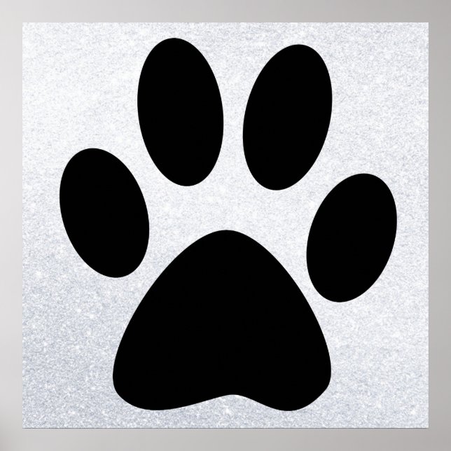 Dog Paw Print Poster (Vorne)