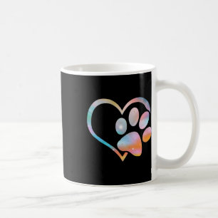Dog Paw Print Psychedelic Gefärbte Krawatte Englis Kaffeetasse