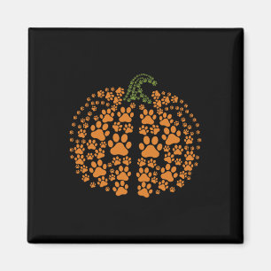 Dog Paw Print Pumpkin Herbstfall Tier Lover Hal Magnet