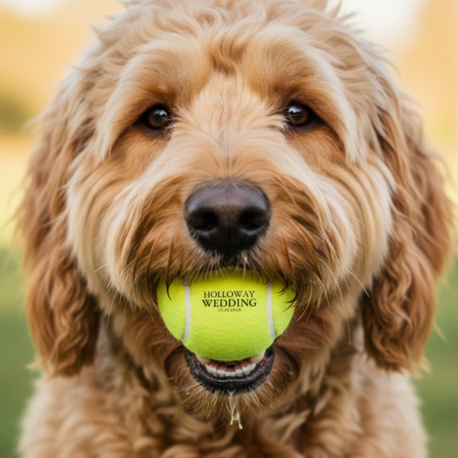 Dog Paw Print Wedding Favor Tennisbälle (Dog Paw Print Wedding Favor Tennis Balls)