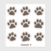 Dog Paw Prints Canine Footprints Vinyl Sticker Set
