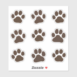 Dog Paw Prints Canine Footprints Vinyl Sticker Set
