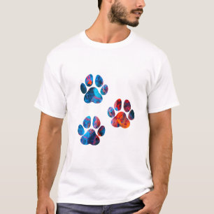 Dog Paw Prints - Tinte in Wasser T-Shirt
