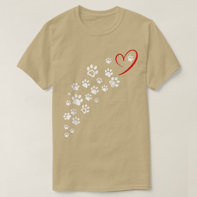Dog Paw Tee for Dog Owners Funny For Women Men  (Design vorne)