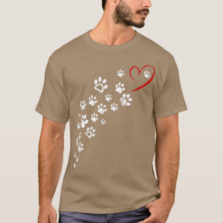 Dog Paw Tee for Dog Owners Funny For Women Men 