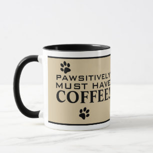 Dog Paw Typografie Coffee Lover's Niedliche Spezia Tasse