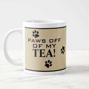 Dog Paw Typografie Tea Lover's Custom Specialty Jumbo-Tasse