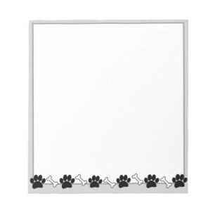 Dog Paw und Knochen Zeichnend kundenspezifisch Notizblock