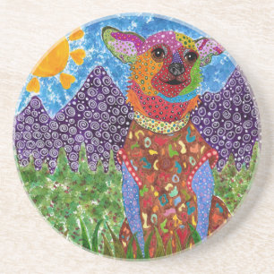 Dog Paw Untersetzer in Blau