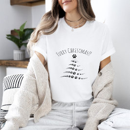 Dog Paw Weihnachtsbaum | Weihnachten T-Shirt