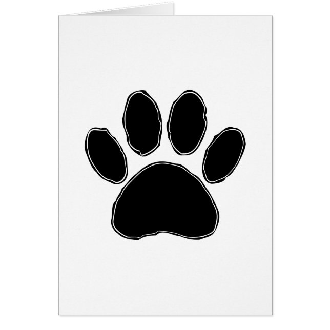 Dog Paw Zeichnend in Schwarz (Vorne)
