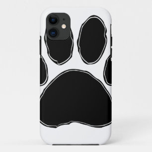 Dog Paw Zeichnend in Schwarz Case-Mate iPhone Hülle