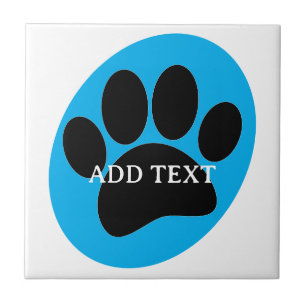 Dog Pawprint Art Fliese