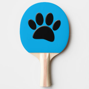 Dog Pawprint Blue Tischtennis Schläger