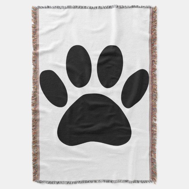 Dog Pawprint Decke (Vorderseite Vertikal)