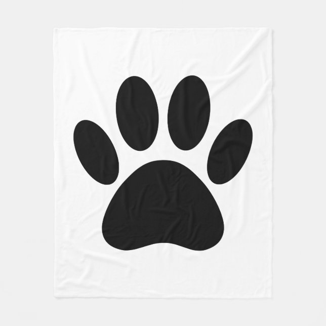 Dog Pawprint Fleecedecke (Vorderseite)