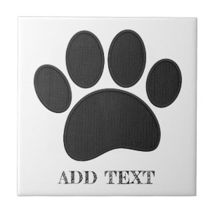 Dog Pawprint Imitate Sticken Sie Ihren eigenen Tex Fliese