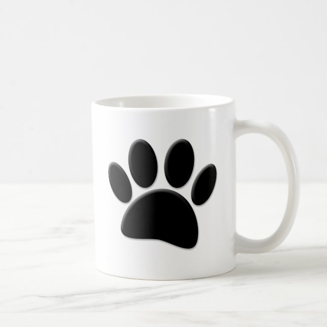 Dog Pawprint Kaffeetasse (Rechts)