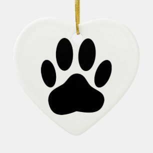 Dog Pawprint Keramik Ornament