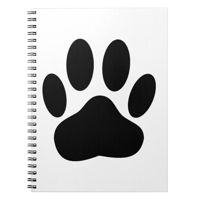 Dog Pawprint Notizblock (Vorderseite)