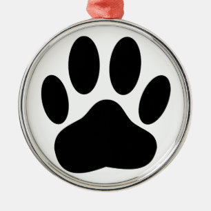 Dog Pawprint Ornament Aus Metall