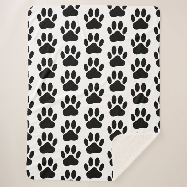 Dog Pawprint Sherpadecke (Vorderseite)