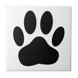 Dog Pawprint Square Canine Fliese