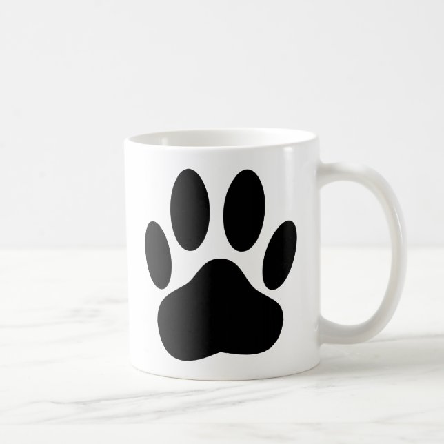 Dog Pawprint Tasse (Rechts)