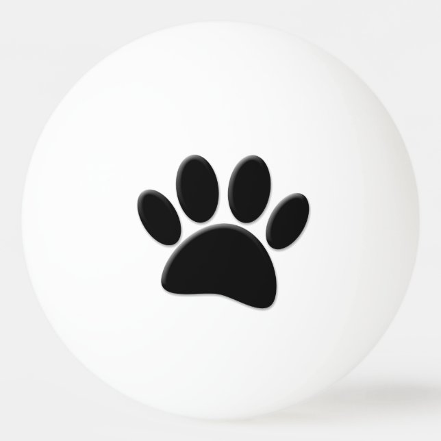 Dog Pawprint Tischtennisball (Vorderseite)