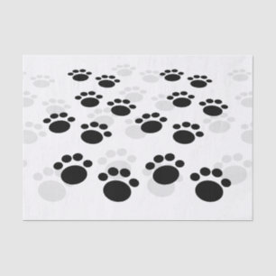 Dog Pawprint Trail Seidenpapier