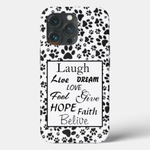 Dog Paws Black and White Polka Dot Case-Mate iPho Case-Mate iPhone Hülle