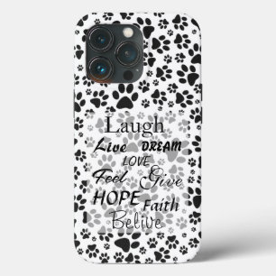 Dog Paws Black and White Polka Dot Case-Mate iPho iPhone Hülle