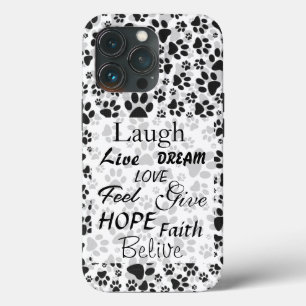 Dog Paws Black and White Polka Dot Case-Mate iPho iPhone Hülle