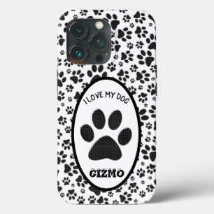 Dog Paws Black and White Polka Dot Case-Mate iPho iPhone Hülle