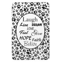 Dog Paws Black and White Polka Dot Magnet