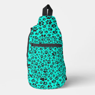 Dog Paws Black and White Polka Dot on viviviviane Crossbody Bag