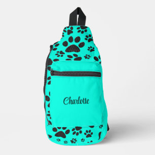 Dog Paws Black and White Polka Dot on viviviviane  Crossbody Bag