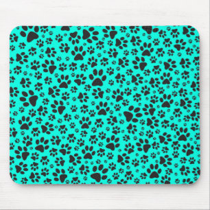 Dog Paws Black and White Polka Dot on viviviviane  Mousepad