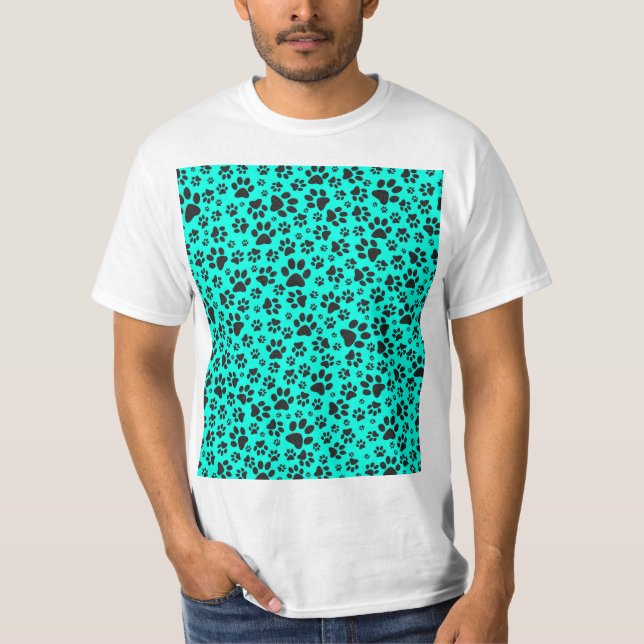 Dog Paws Black and White Polka Dot on viviviviane  T-Shirt (Vorderseite)