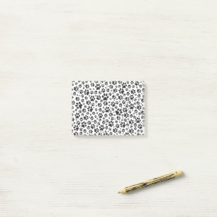 Dog Paws Black and White Polka Dot Post-it Klebezettel