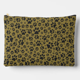 Dog Paws Black & White Polka Dot auf militärischem Zubehörtasche