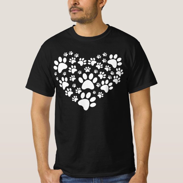Dog paws Heart T-Shirt (Vorderseite)