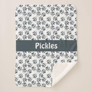 Dog Paws Personalisiert Sherpa Dog Blanket Sherpadecke