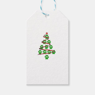 Dog Paws Print Christmas Tree für Hunde Liebhaber Geschenkanhänger