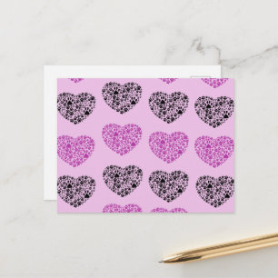 Dog Paws, Puppy Paws, Animal Paws, Heart, Pet Postkarte