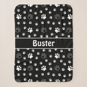 Dog Paws Sherpa Dog Blanket Sherpadecke
