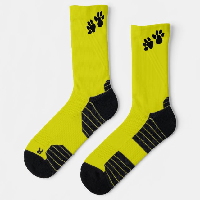 Dog Pay Icon - Schwarz & Gold Socken (Links)